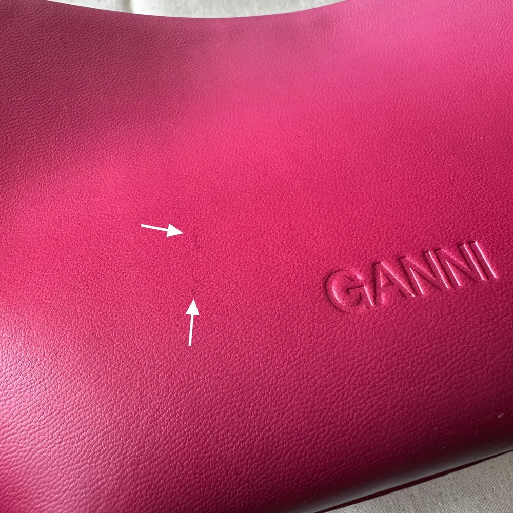 NWT GANNI Bou Bag Mini Gradient in Hot Pink Leather Crossbody - Picture 13 of 16